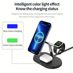 Support de Charge Magnétique 3-en-1 pour iPhone, Apple Watch & AirPods