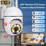 5MP WiFi PTZ Security Camera Two Way Audio Outdoor