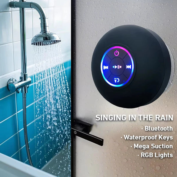 Waterproof Bluetooth 5.0 Shower Speaker with Suction Cup