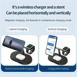 Support de Charge Magnétique 3-en-1 pour iPhone, Apple Watch & AirPods